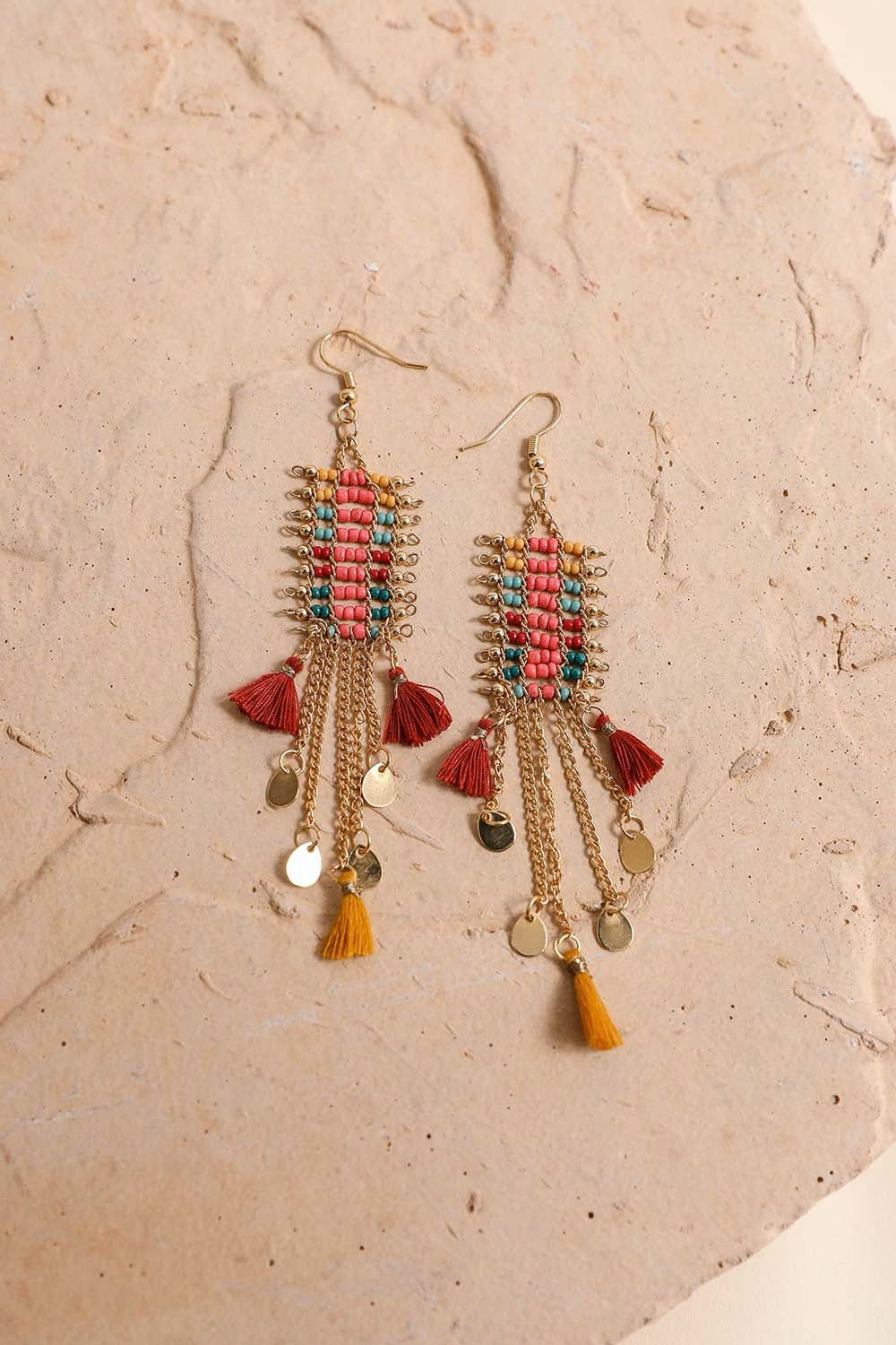 Fringe Seed Bead Earring-Soul Flow Apparel