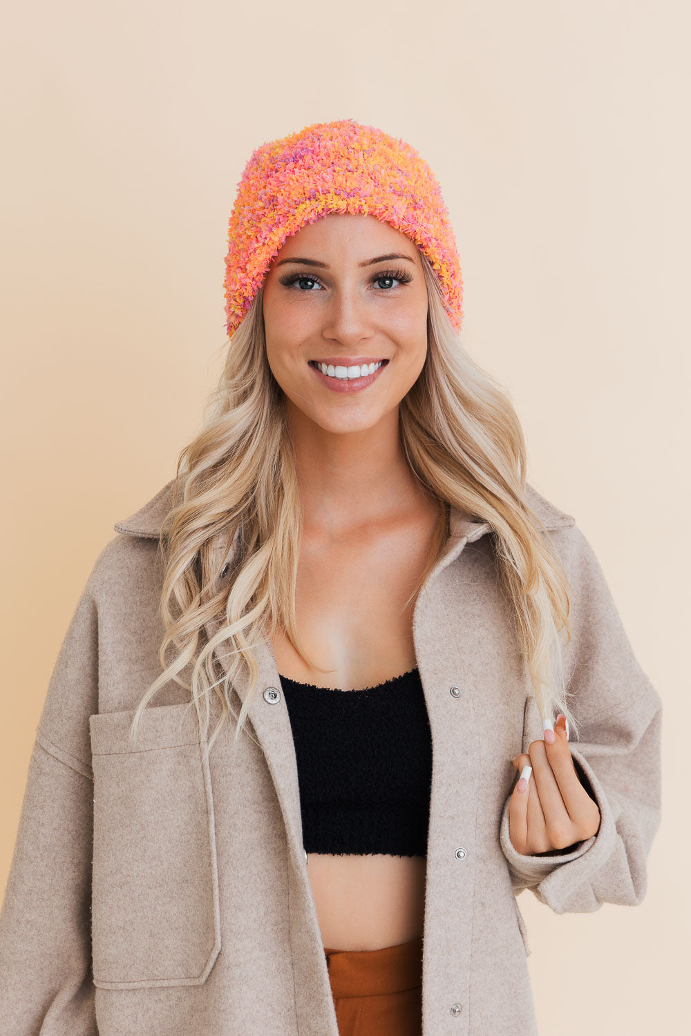 Fuzzy Fluff Toast Beanie-Soul Flow Apparel