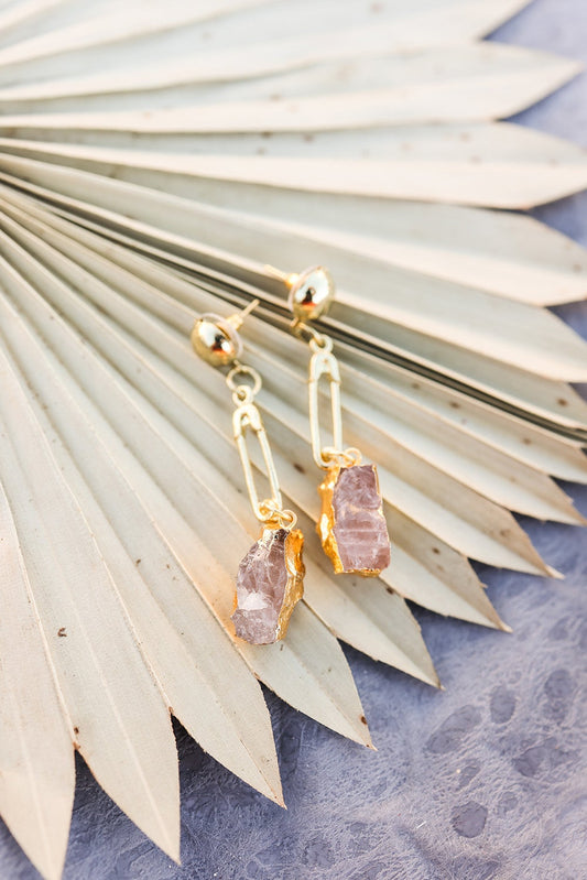 Gem Stone Fashion Earrings-Soul Flow Apparel