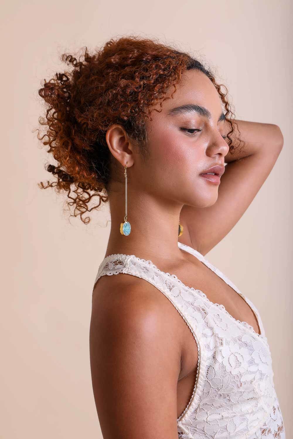 Gemstone Drop Earrings-Soul Flow Apparel