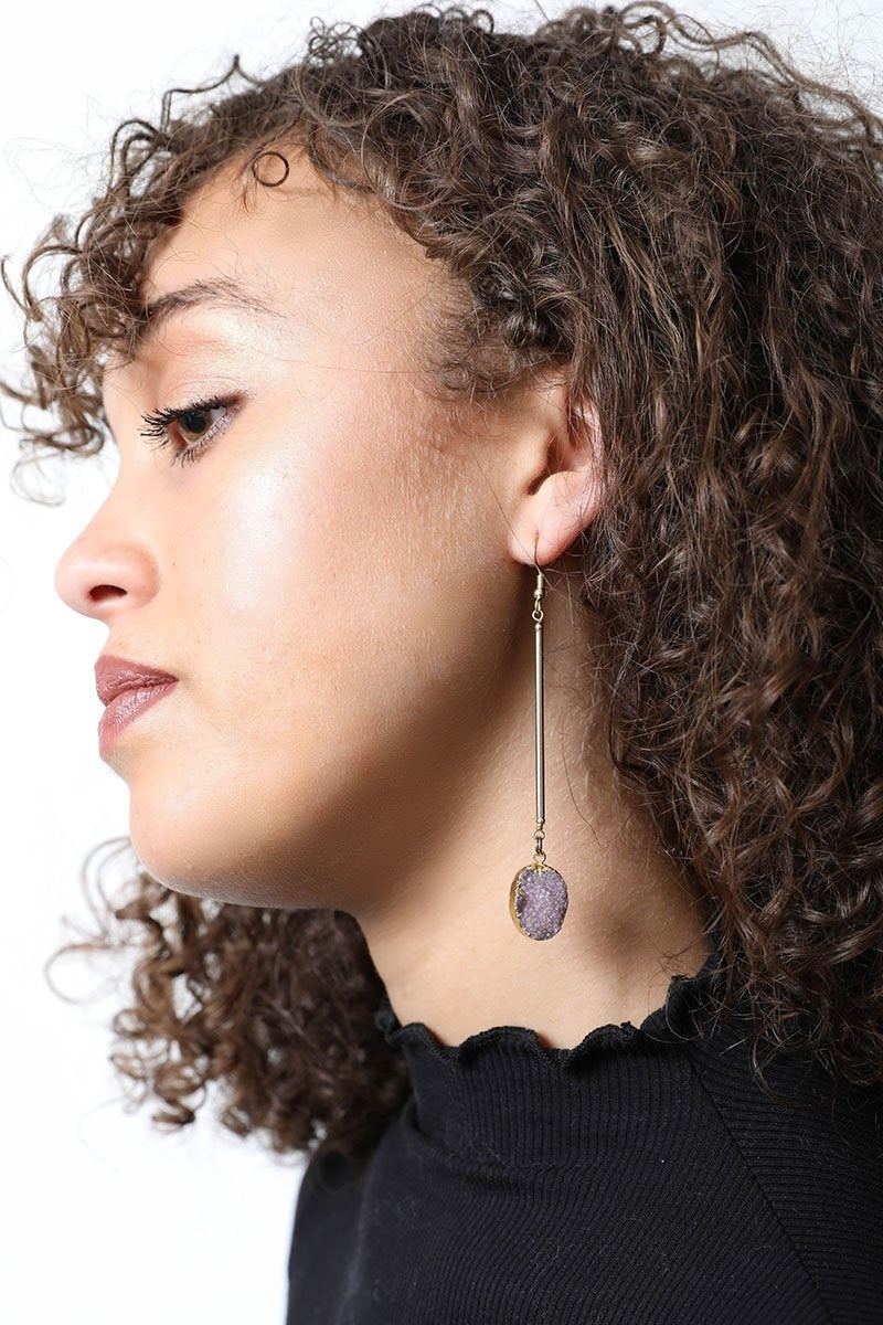 Gemstone Drop Earrings-Soul Flow Apparel