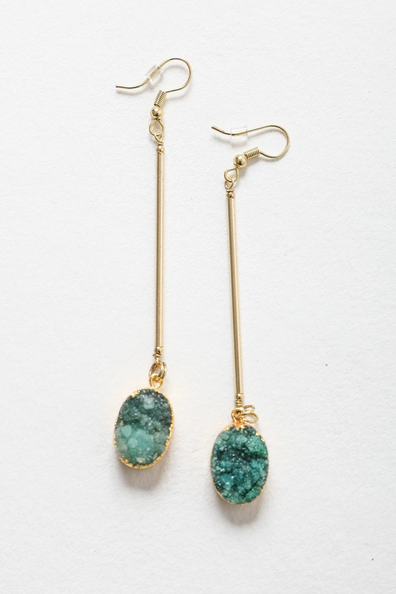 Gemstone Drop Earrings-Soul Flow Apparel