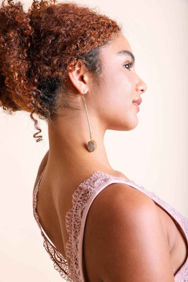 Gemstone Drop Earrings-Soul Flow Apparel