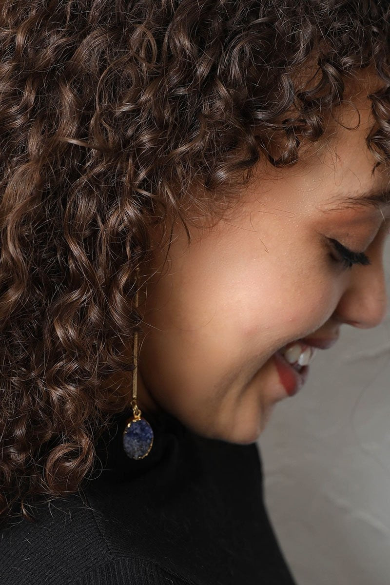 Gemstone Drop Earrings-Soul Flow Apparel