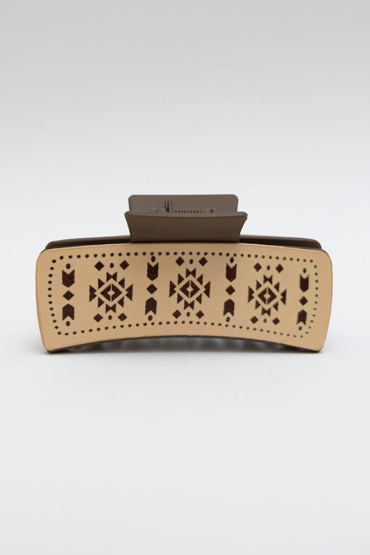 Geometric Patterned Hair Claw Clip – Stylish & Durable ????-Soul Flow Apparel