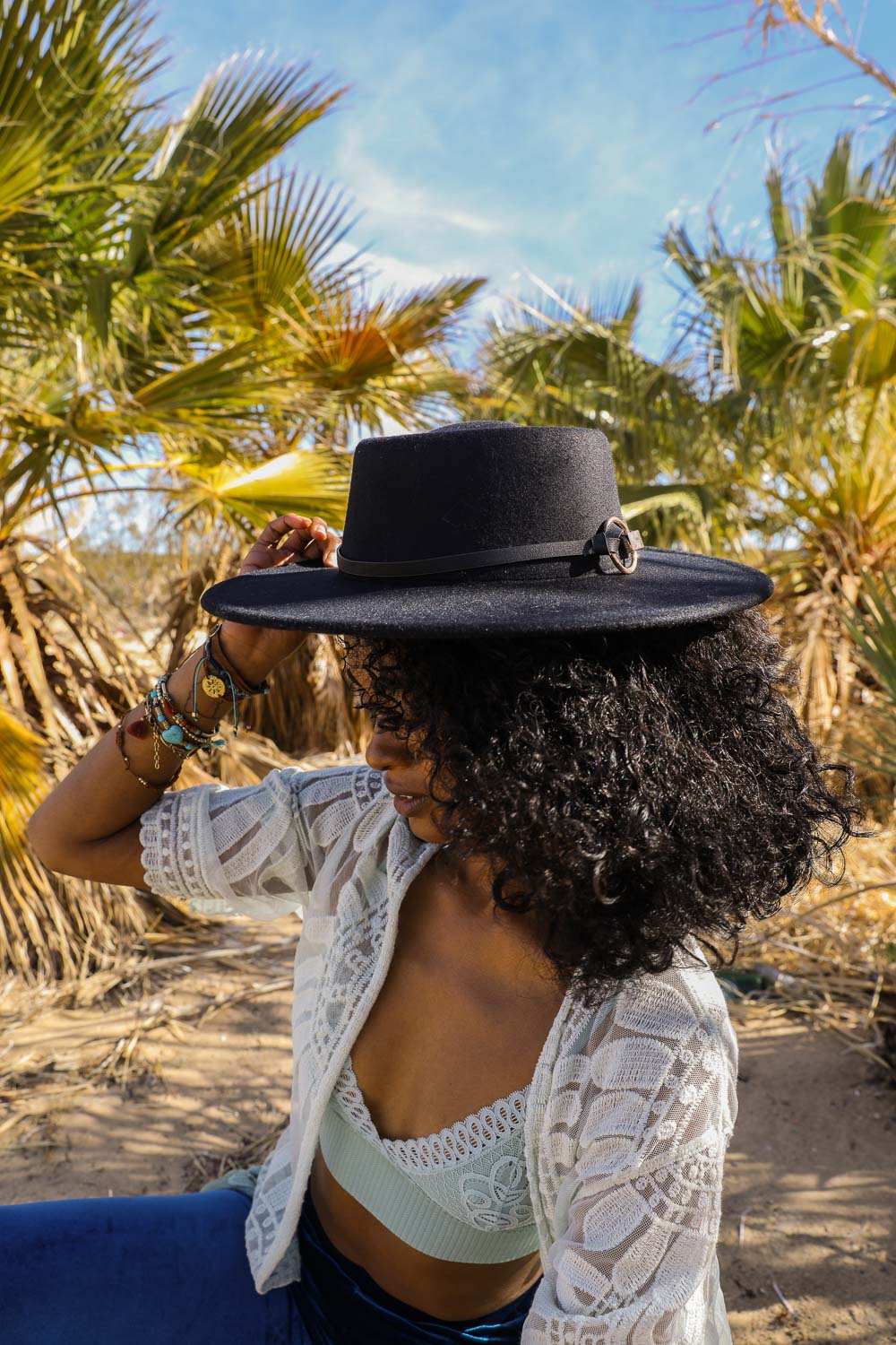 Hats - Gold Ring Buckle Bolero Hat