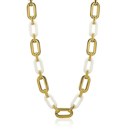 Jenna Acrylic Necklace - White