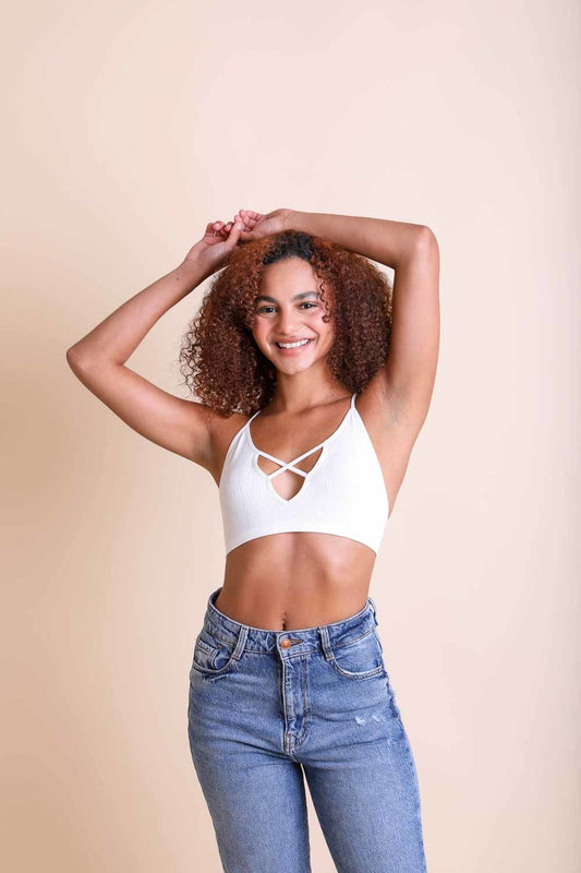 Kali Cross Plunge Bralette-Soul Flow Apparel