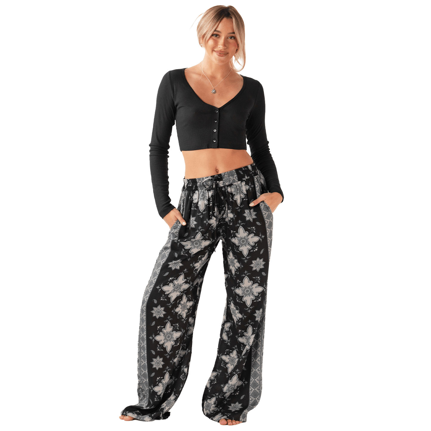 Khao Sok Wide Leg Drawstring Pants