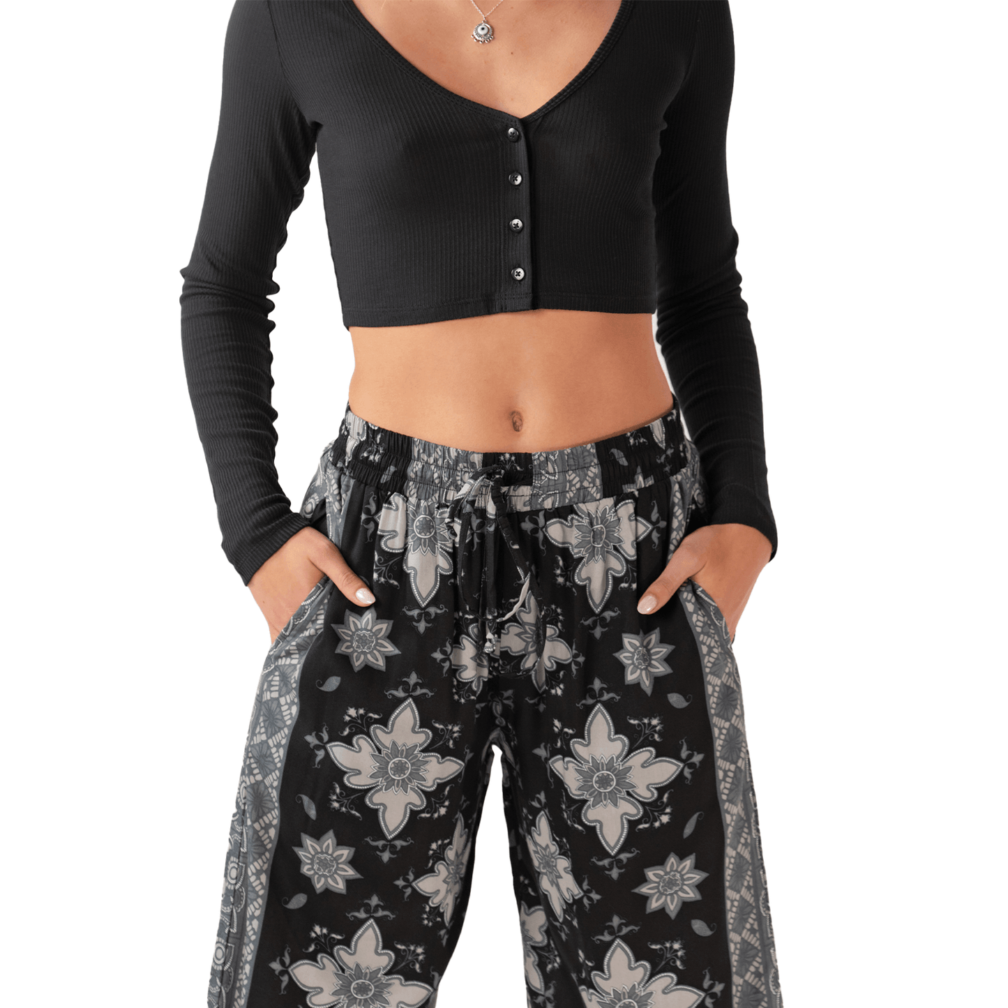 Khao Sok Wide Leg Drawstring Pants