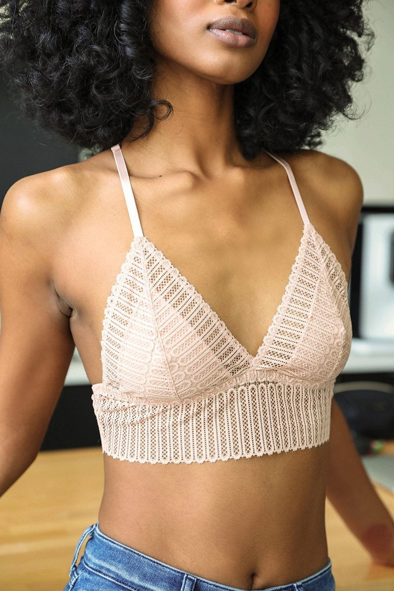 Lace Boho Racerback Bralette-Soul Flow Apparel