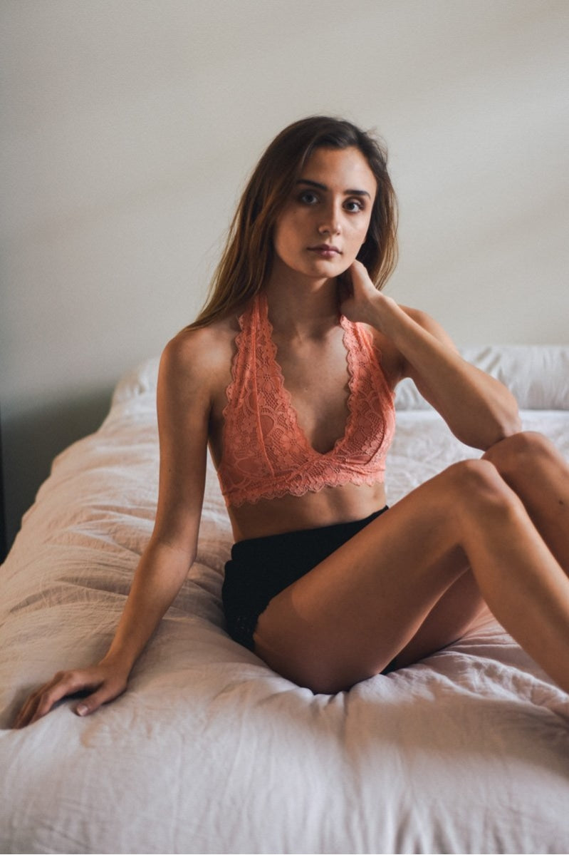 Lace Halter Bralette-Soul Flow Apparel