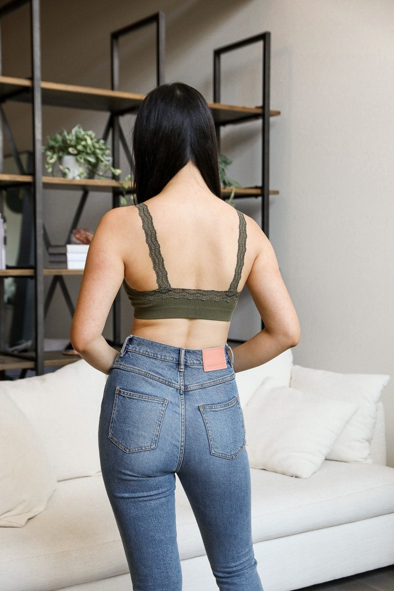 Lace Trim Padded Bralette-Soul Flow Apparel