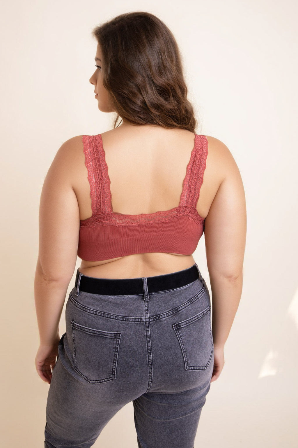 Lace Trim Padded Bralette Plus-Soul Flow Apparel