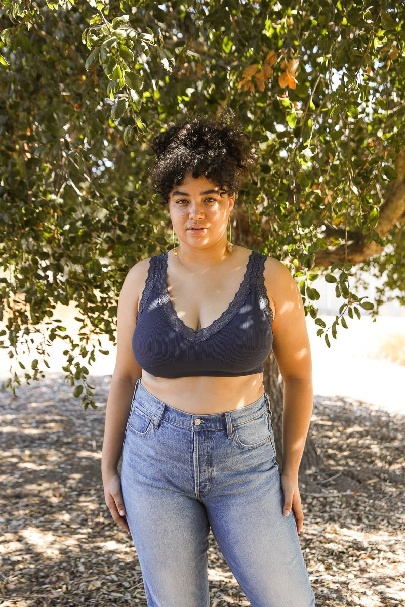 Lace Trim Padded Bralette-Soul Flow Apparel