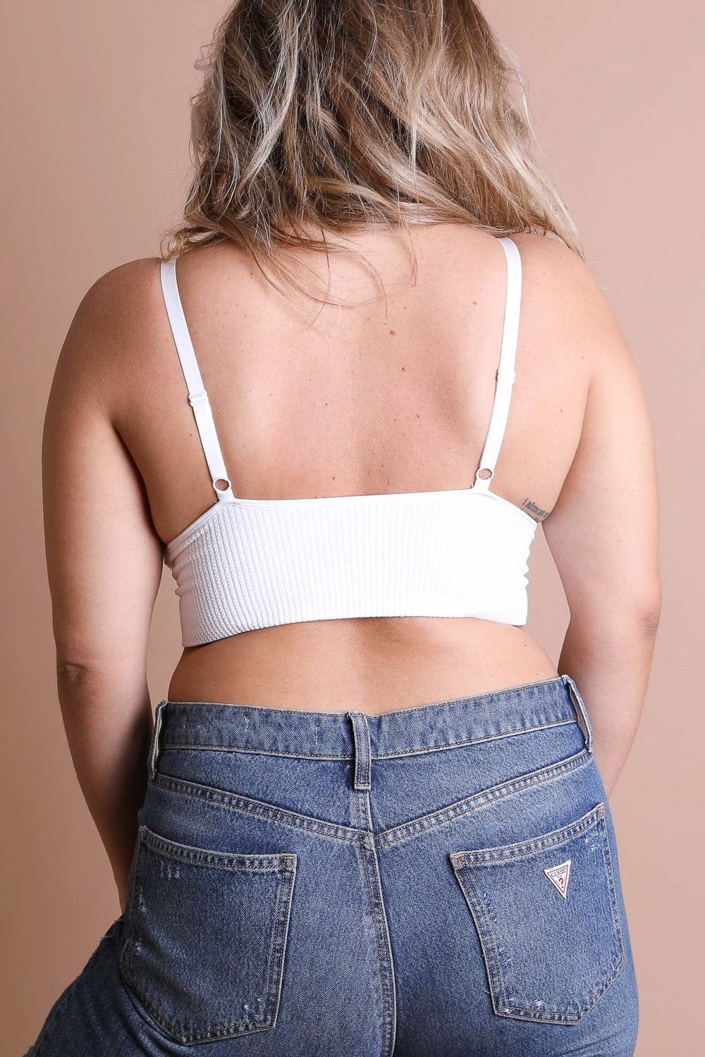Waistband Loop Lace Brami Plus Size – Elegant Stretchy Lace Cami-Soul Flow Apparel