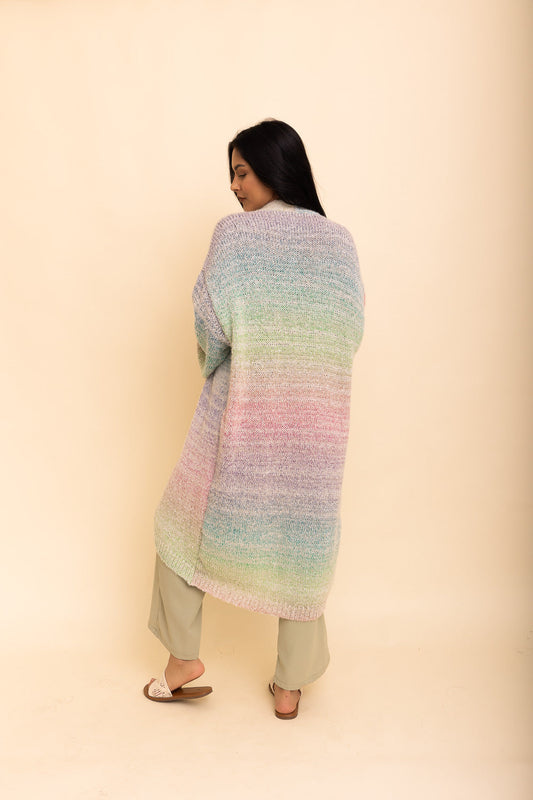Lounge Around Longline Ombre Cardigan-Soul Flow Apparel
