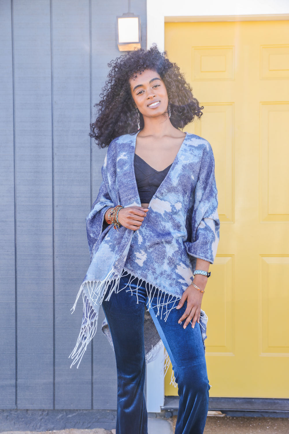 Marble Mirage Ruana Wrap-Soul Flow Apparel