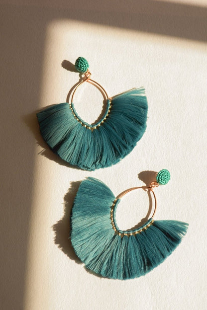 Marquise Hoop & Fan Earrings-Soul Flow Apparel