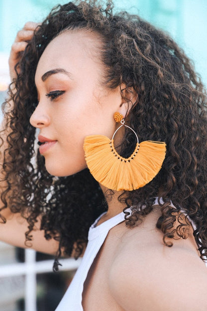Marquise Hoop & Fan Earrings-Soul Flow Apparel