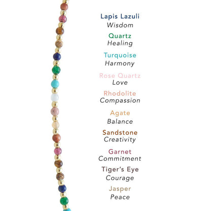 Master Healer 2mm + Dewdrop Necklace Stack