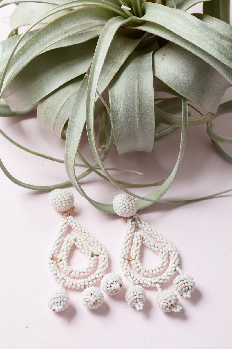 Micro Bead Dangle Earrings-Soul Flow Apparel