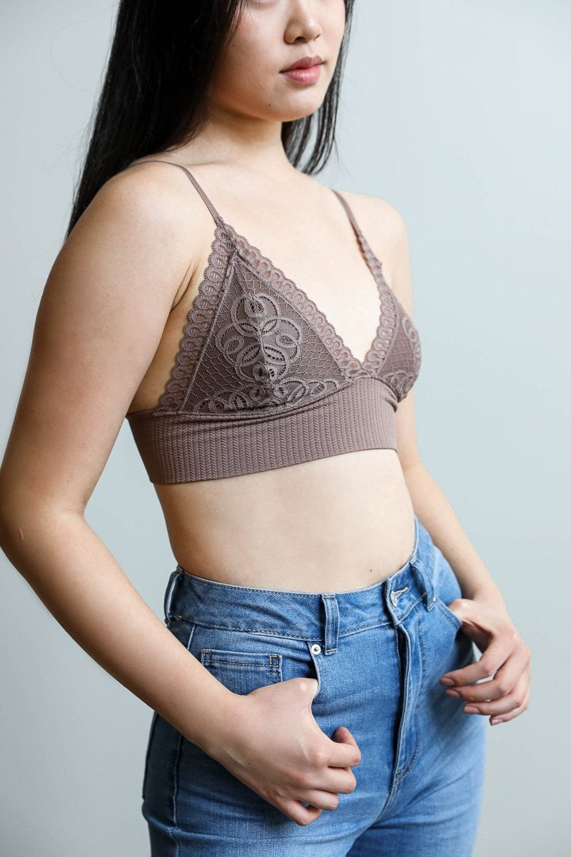 Waistband Loop Lace Brami – Feminine Stretchy Cami Top-Soul Flow Apparel
