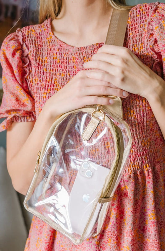 Kenzie Clear Sling Crossbody-Soul Flow Apparel