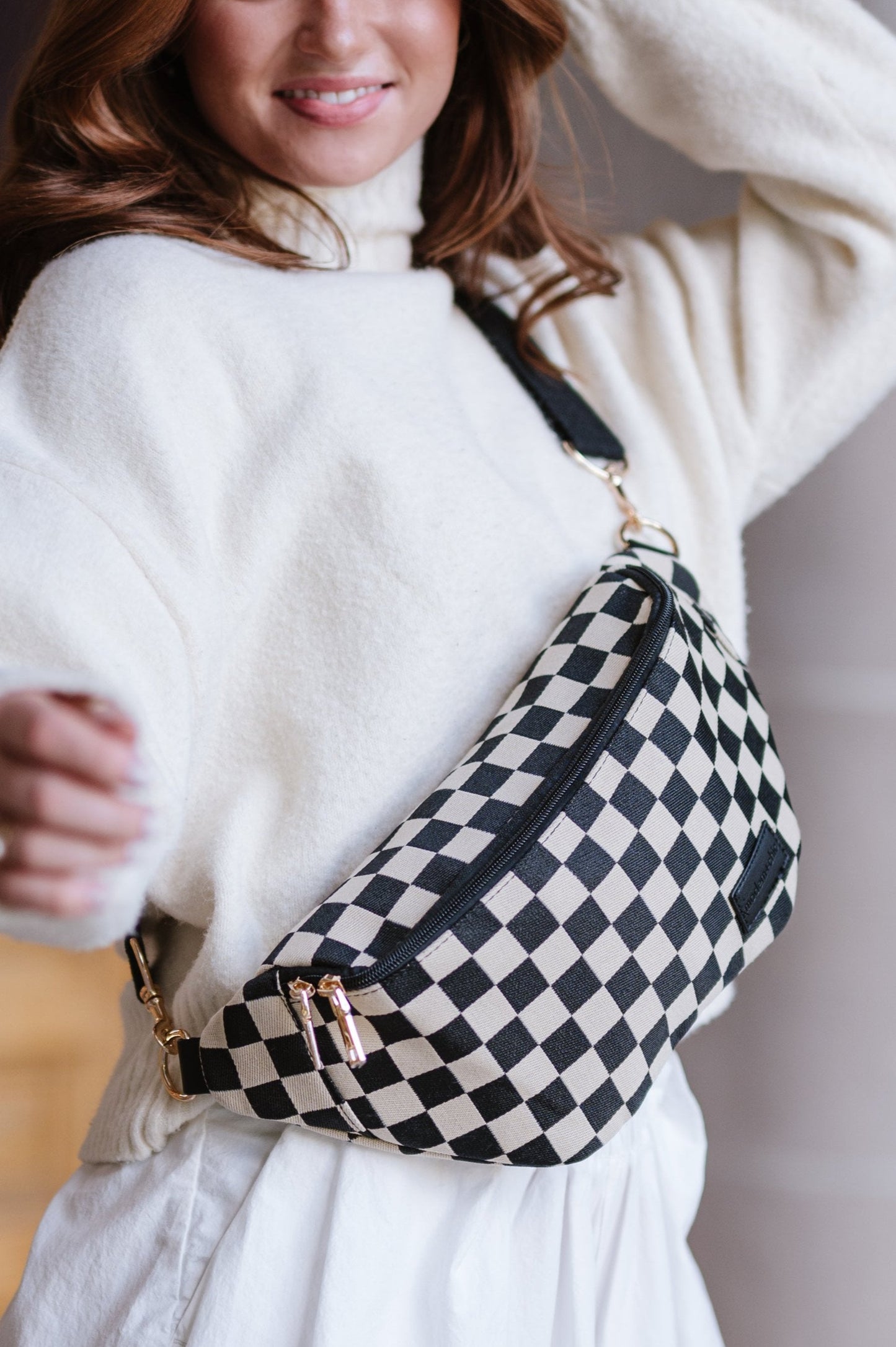 Avril Checkered Belt Bag-Soul Flow Apparel