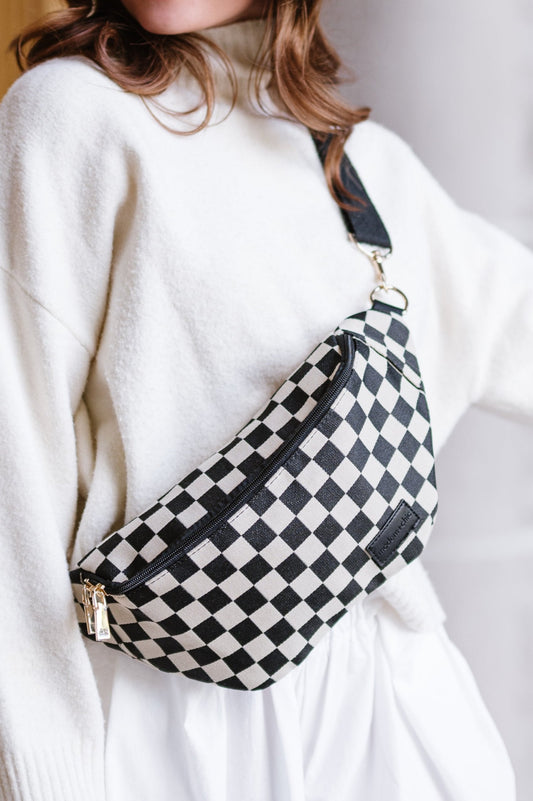 Avril Checkered Belt Bag-Soul Flow Apparel