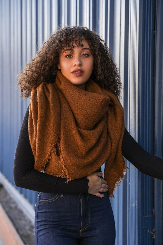 Soul Flow Apparel | Boho Mohair Square Blanket Scarf