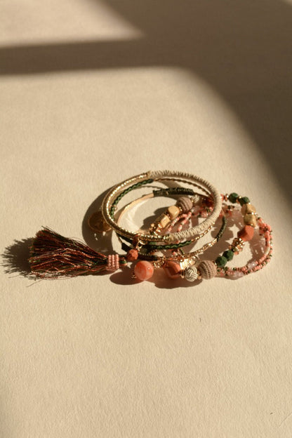 Moroccan Stacked Charm Bracelet-Soul Flow Apparel