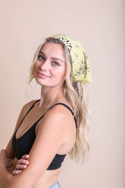 Muted Color Bandana Hats & Hair Lemon