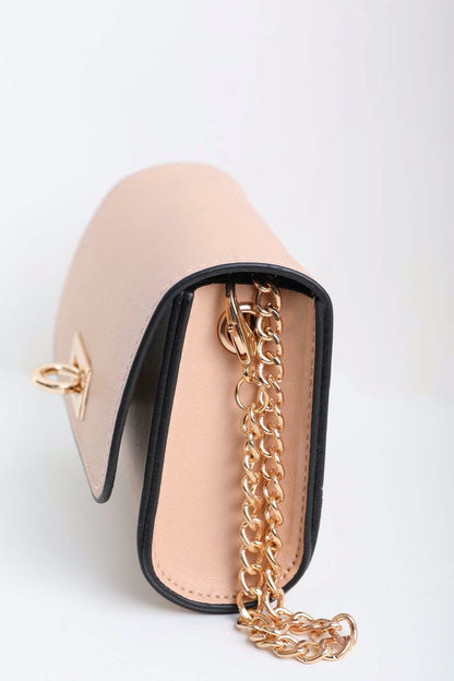 Mini Faux Leather Belt Bag – Chic with Gold Link Chain-Soul Flow Apparel