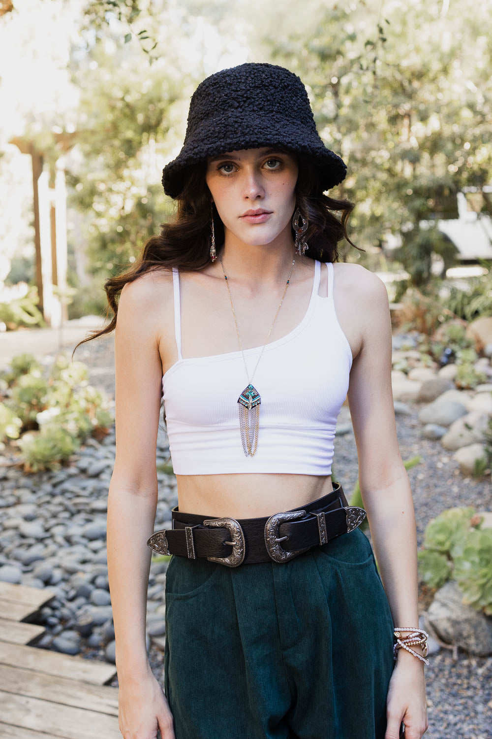 Offset Shoulder Brami Top-Soul Flow Apparel