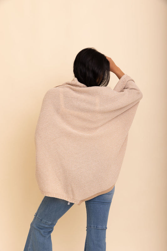 Over The Shoulder Knitted Shawl-Soul Flow Apparel
