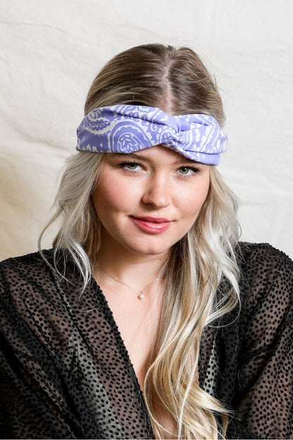 Paisley Boho Head Wrap Hats & Hair Lavender