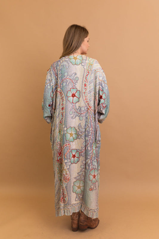 Soul Flow Apparel | Boho Paisley Blossom Stitch Kimono