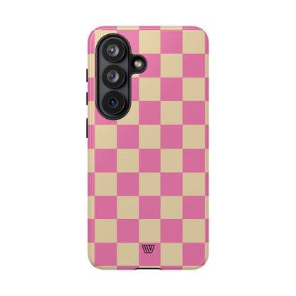 PINK TAN CHECKERBOARD | Tough Phone Case