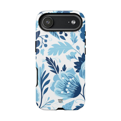 BLUE WHITE FLOWERS | Tough Phone Case