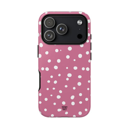 BLUSH RED DOTS | Tough Phone Case