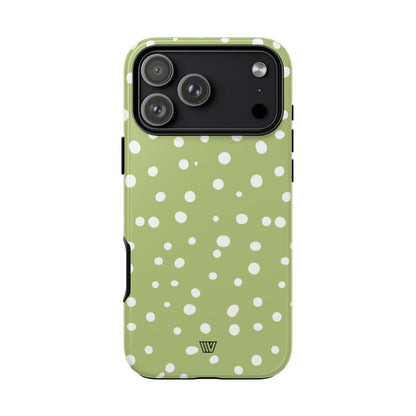 PALE OLIVE DOTS | Tough Phone Case