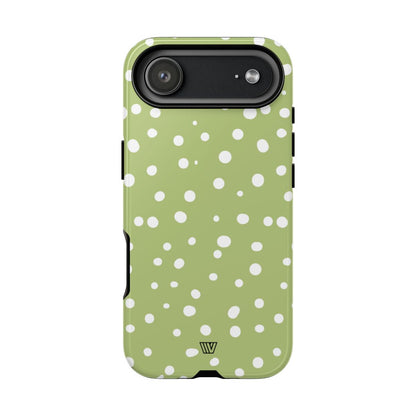 PALE OLIVE DOTS | Tough Phone Case