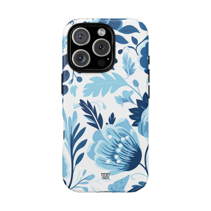 BLUE WHITE FLOWERS | Tough Phone Case