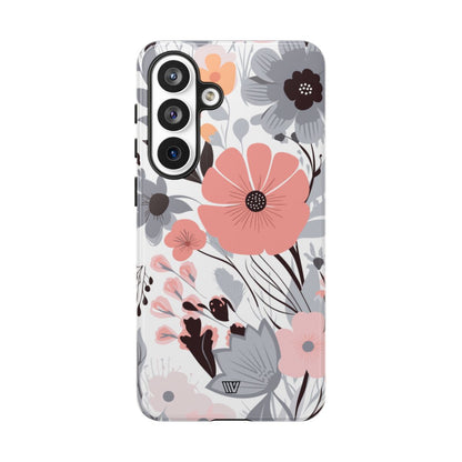 GRAY PASTEL FLOWERS | Tough Phone Case