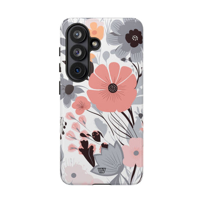 GRAY PASTEL FLOWERS | Tough Phone Case