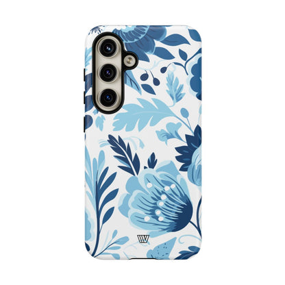 BLUE WHITE FLOWERS | Tough Phone Case