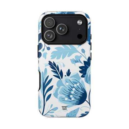 BLUE WHITE FLOWERS | Tough Phone Case