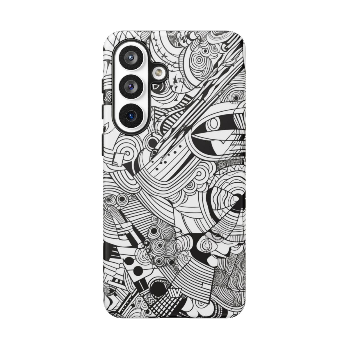 B&W ABSTRACT DOODLE | Tough Phone Case