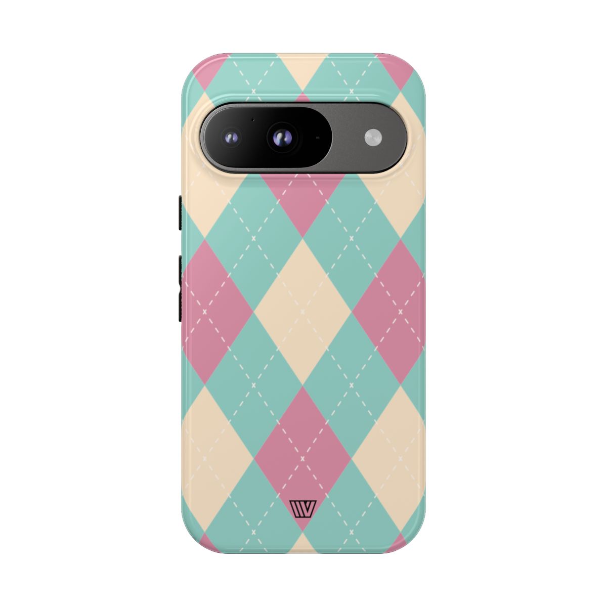 BLUE PINK BEIGE ARGYLE | Tough Phone Case